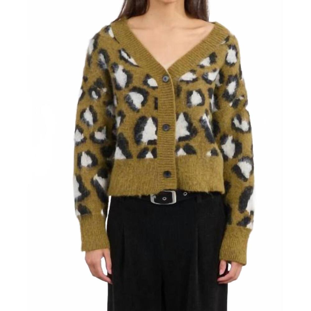 NEW MOLLY BRACKEN animal print cardigan in one color